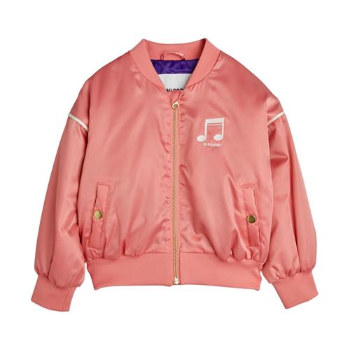 Mini Rodini Note Chenille Baseballjakke I Satin Pink 92/98 cm  Lyserød  92/98 cm  Unisex