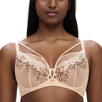 Chantelle Bh Pulp Underwired Very Covering Bra Sort m Beige nylon D 95 Dame