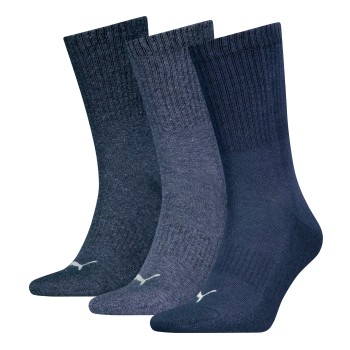 Puma Strømper 3P Cushioned Next Crew Socks Marineblå Str 39/42