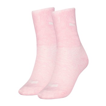 Puma Strømper 2P Women Logo Crew Socks Lyserosa Str 35/38 Dame