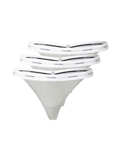 Calvin Klein String  grå / sort / offwhite