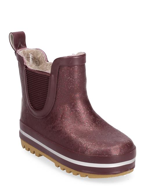 mikk-line Short Winter Wellies - Glitter Mikk-line Brown