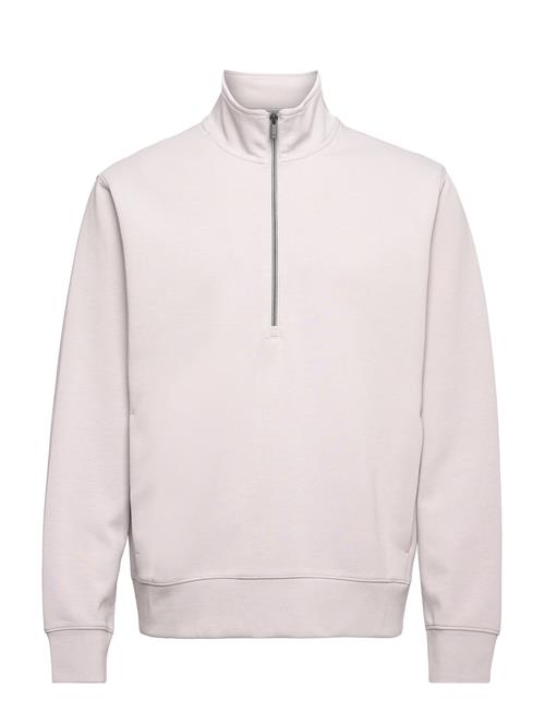 Se Breathable Zip-Neck Sweatshirt Mango Cream ved Booztlet