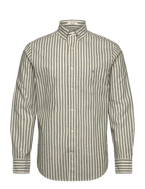 Reg Cotton Linen Stripe Shirt GANT Green