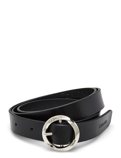 Faceted Round Buckle Belt 2.0 Calvin Klein Black