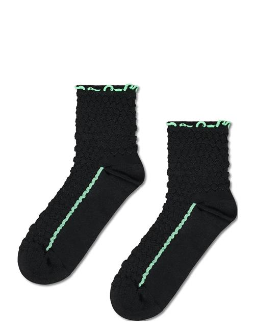 Structure Slinky 1/4 Crew Sock Happy Socks Black