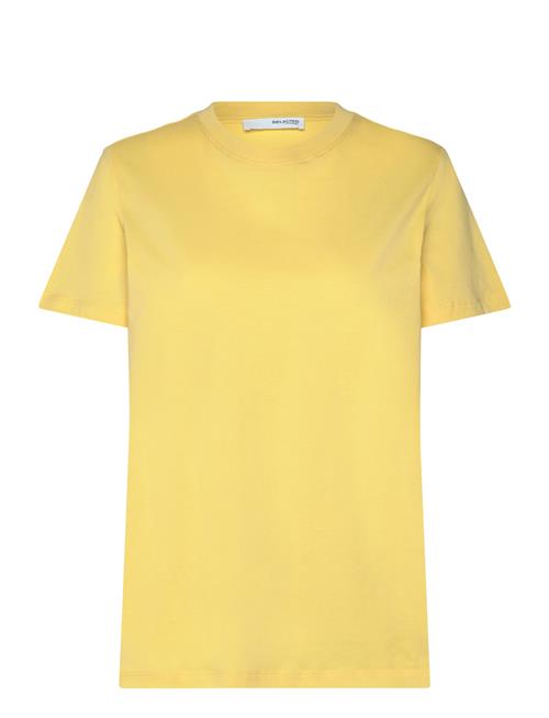 Selected Femme Slfmyessential Ss O-Neck Tee Noos Selected Femme Yellow