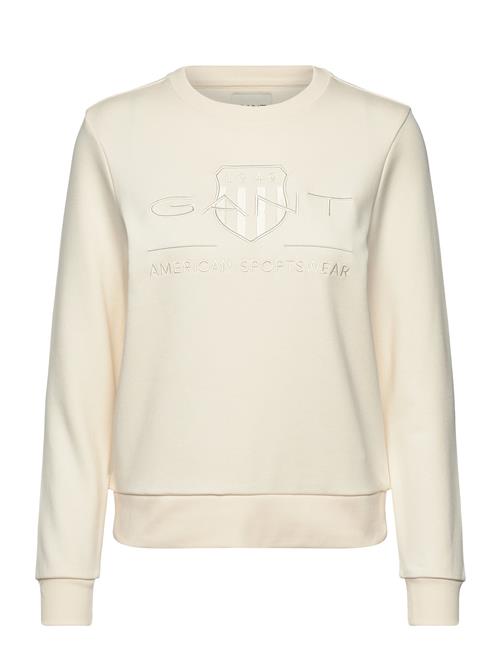 Reg Tonal Shield C-Neck Sweat GANT Cream