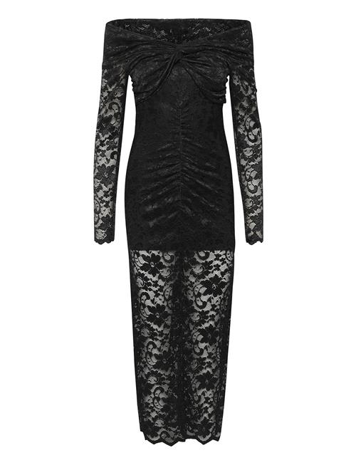 Gabrigz Ls Lace Long Dress Gestuz Black