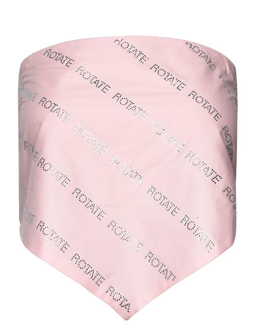 ROTATE Birger Christensen Crystal Poplin Crop Top ROTATE Birger Christensen Pink