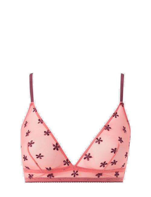 Mesh Triangle Bralette Understatement Underwear Pink