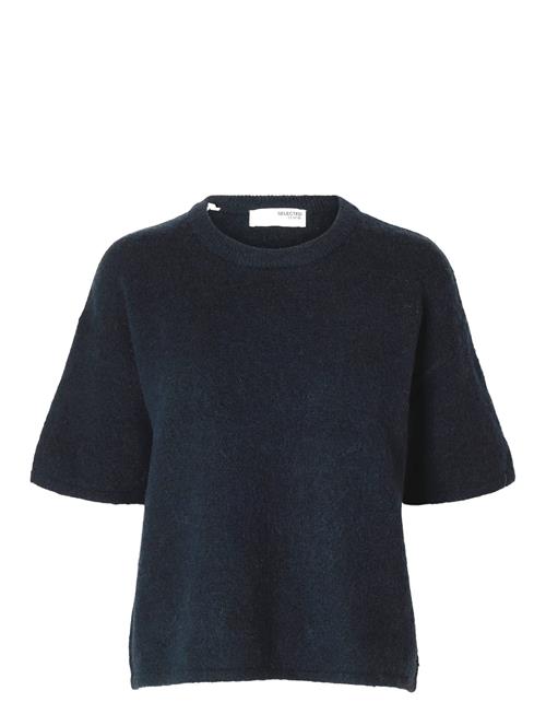 Slfmaline-Liliana 2/4 Knit O-Neck Noos Selected Black