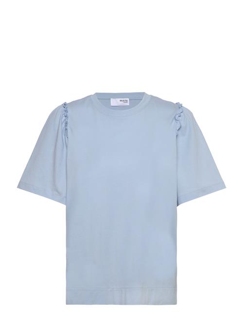 Selected Femme Slfpenelope 2/4 Ruffle Tee Noos Selected Femme Blue