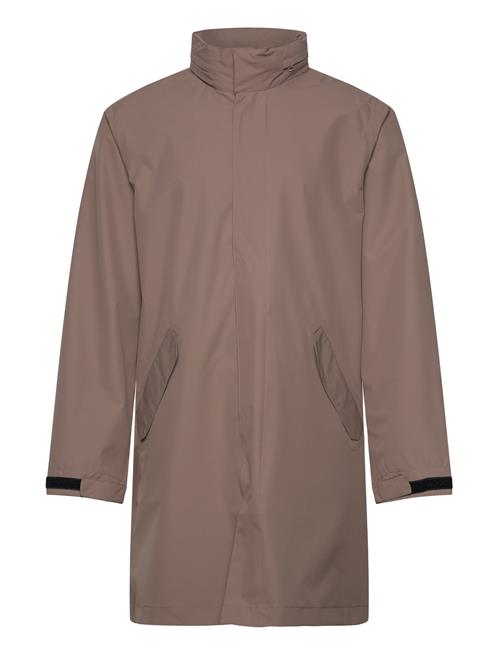 Rømø Lw Rain Long Jacket H2O Brown