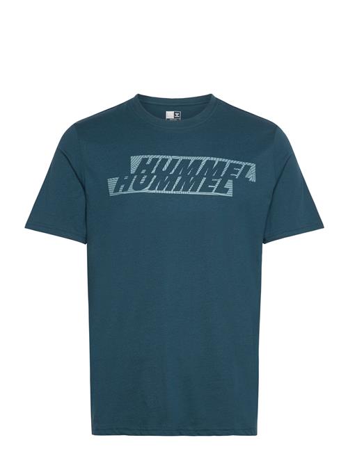 Hmlgraphic Displaced Logo Tee Hummel Blue