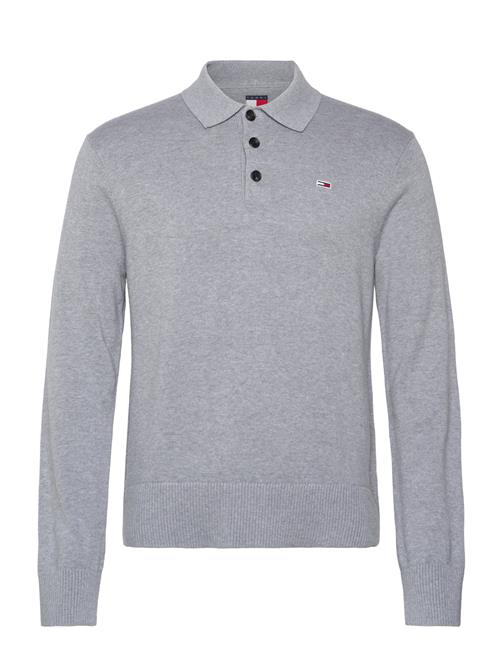 Se Tjm Slim Essential Polo Sweater Tommy Jeans Grey ved Booztlet