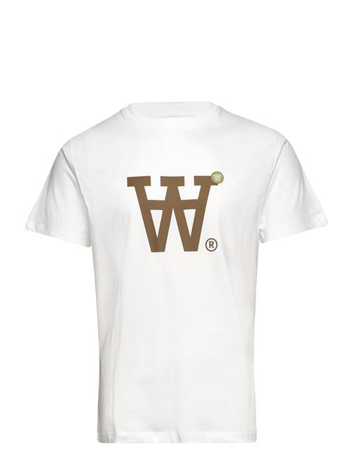 Double A by Wood Wood Wwace Big Logo & Badge T-Shirt Double A By Wood Wood White