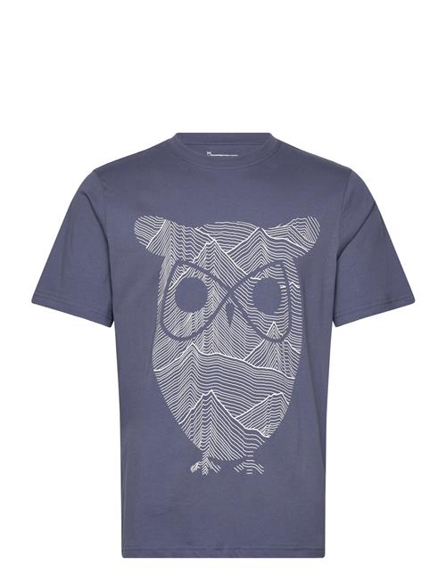 Knowledge Cotton Apparel Regular Single Jersey Mountain Owl Knowledge Cotton Apparel Blue