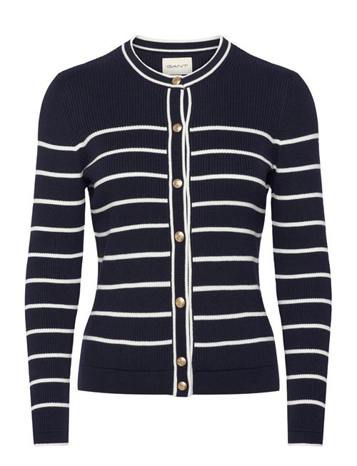 Ribbed Breton Cardigan GANT Navy