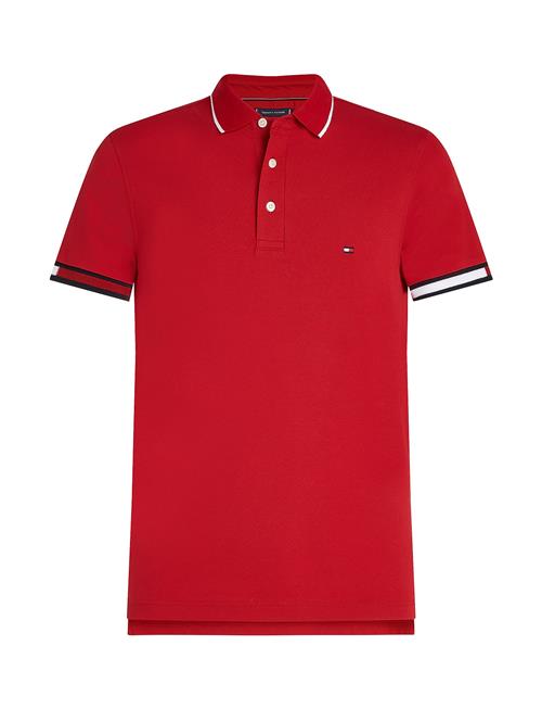 Flag Cuff Slim Fit Polo Tommy Hilfiger Red