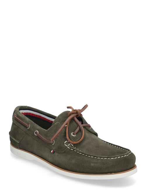 Tommy Hilfiger Th Boat Shoe Core Suede Tommy Hilfiger Khaki