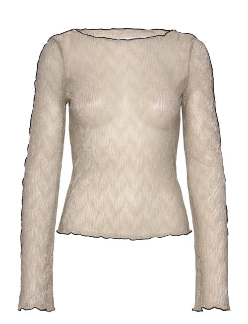 Anya Contrast Shimmer Top Bubbleroom Beige