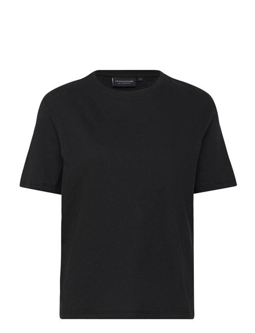 Linen Blend Boxy Tee Lexington Clothing Black