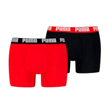 Puma 2P Men Everyday Basic Boxer Rød/Sort bomuld Large Herre