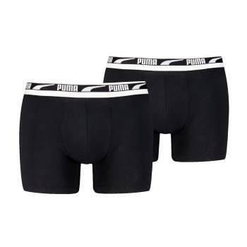 Puma 2P Men Multi Logo Boxer Grå/Sort bomuld Medium Herre