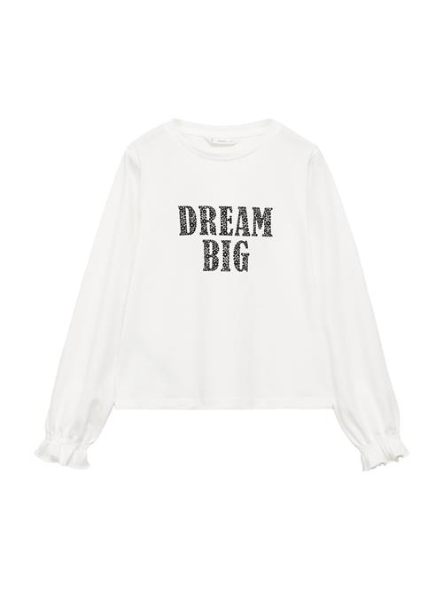 MANGO KIDS Bluser & t-shirts 'BONJOUR'  sort / offwhite