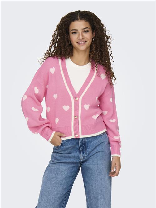 JDY Cardigan 'JDYRomance'  lys pink / hvid