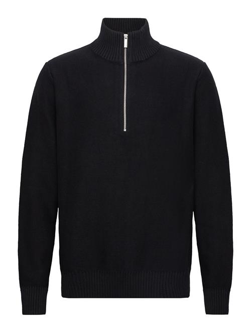 Slhaxel Ls Knit Half Zip W Selected Black