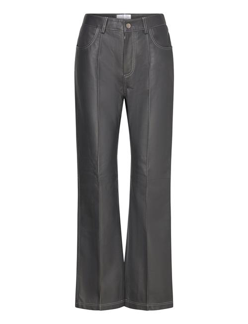 Nana Leather Pants Hosbjerg Grey