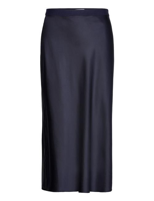 Hana Satin Silk Skirt Ahlvar Gallery Blue