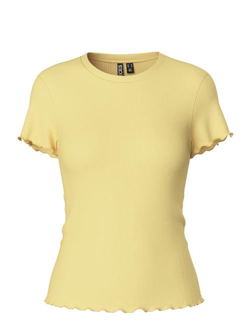 Pcnicca Ss O-Neck Top Jrs Noos Pieces Yellow