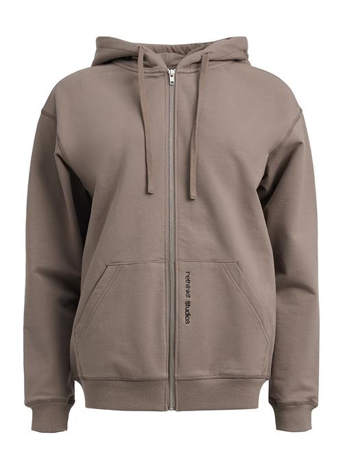 Sweat Zip Hoodie Unisex Easy Rethinkit Studios Brown