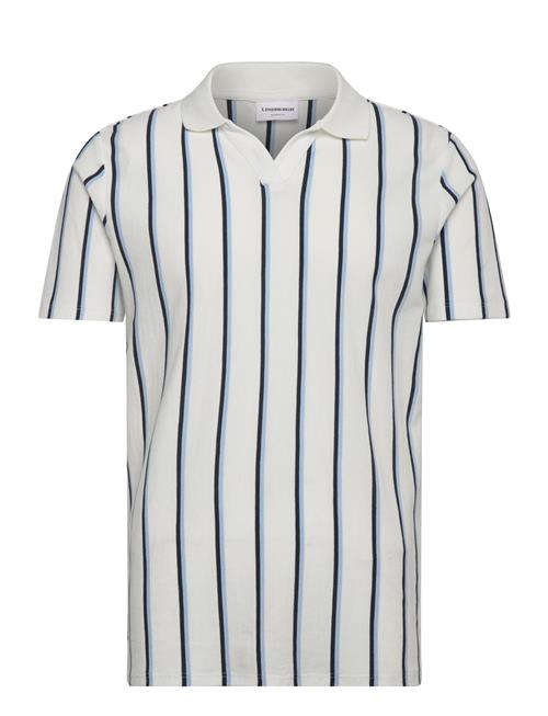 Striped Piqué Polo Shirt S/S Lindbergh White