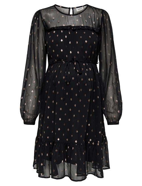 Olmivy Fr Foil L/S V-Neck Dress Aop Only Maternity Black