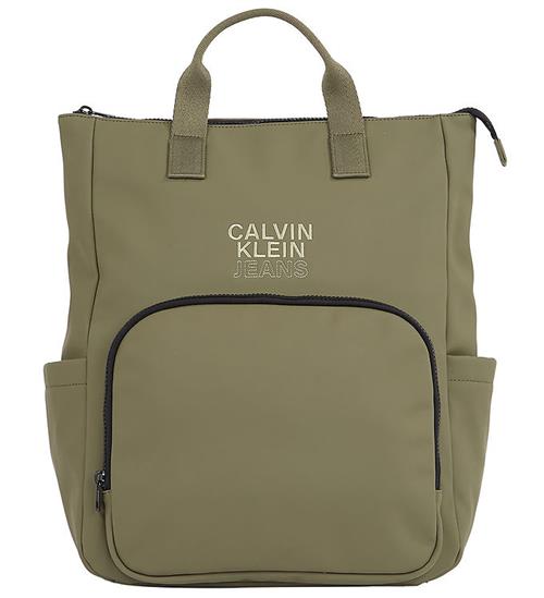 Calvin Klein Pusletaske - Rubber Diaper BP - Dusty Olive