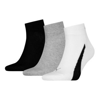 Puma Strømper 3P Lifestyle Quarter Socks Hvid/Sort Str 39/42