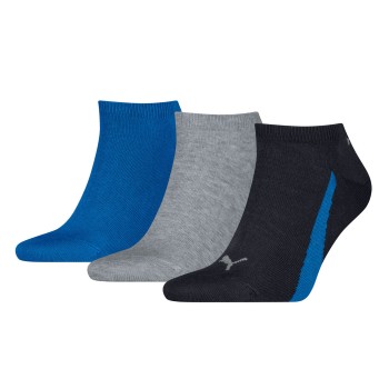 Puma Strømper 3P Lifestyle Sneaker Socks Sort/Blå Str 39/42