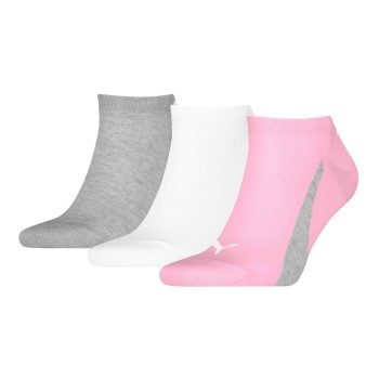 Puma Strømper 3P Lifestyle Sneaker Socks Rosa/Grå Str 39/42