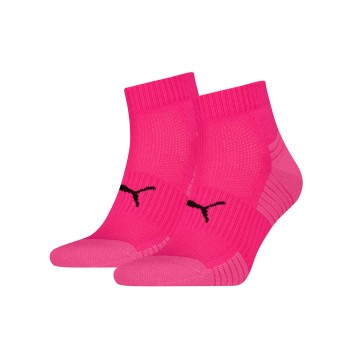 Puma Strømper 2P Sport Cushioned Quarter Socks Rosa Str 43/46