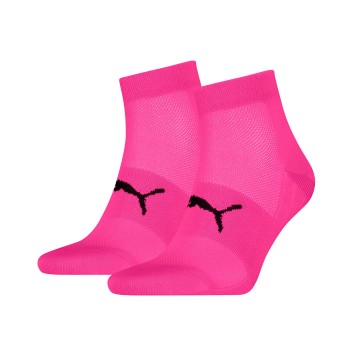 Puma Strømper 2P Sport Light Quarter Socks Rosa Str 39/42