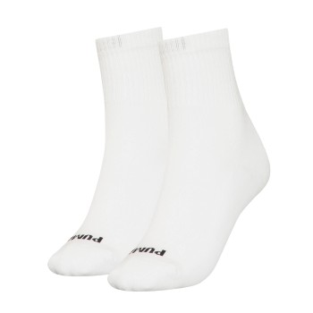 Puma Strømper 2P Women Heart Logo Short Crew Socks Hvid Str 39/42 Dame