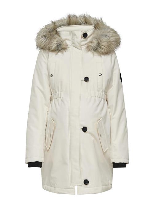 Only Maternity Vinterparka 'IRIS'  creme / sort