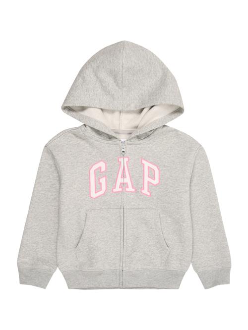 GAP Sweatjakke 'HERITAGE'  grå-meleret / lyserød / pitaya