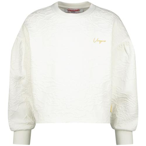 Se VINGINO Sweatshirt 'Narinne'  guld / hvid ved About You