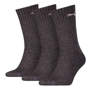 Puma Strømper 3P Sport Crew Socks Antracit Str 43/46