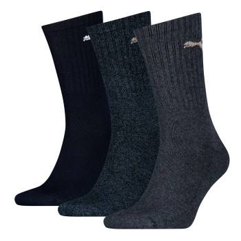 Puma Strømper 3P Sport Crew Socks Marineblå Str 43/46